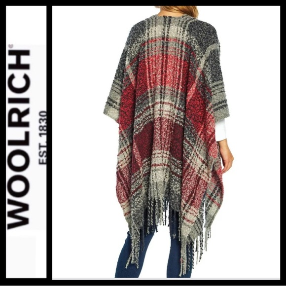 NWOT Woolrich Brushed Woven Blanket Wrap - Picture 1 of 4